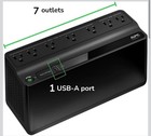 New Apc Back-ups 600va 7 Outlet Battery Backup And Surge Protector Power Black