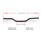 Colorful Aluminum Straight Drag Handlebar For Harley Fat Bob Low Rider Fxbb Flsl