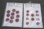 Vintage Plastic Purple Lavender Buttons Two Sizes   Lot Of 30 New Old Stock