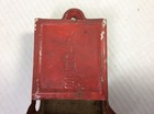 Vintage Tin Kitchen Match Book Holder Wall Mount Red