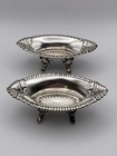 Interesting Pair Of Gorham Sterling Silver Salts On Four Feet W no Monogram