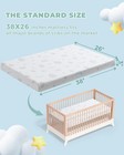 Pack And Play Mattress 38x26   Breathable Soft Plush Memory Foam For Baby Tod   