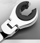 Ratcheting Tubing Wrench Metric Flex Head Open End 72-tooth Car Repair Hand Tool