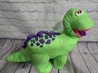 Vintage 1993 Fisher Price Bruce The Brontosaurus Plush Green Puffalump Dinosaur
