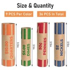 Thebluetouch Preformed Coin Wrappers Rolls  36 36 Assorted  Assorted 