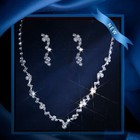 Fashion Women Crystal Jewelry Necklace Earrings Set Bling Party Wedding 1324
