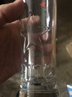 2 Tall Heineken Logo Beer Glass Embossed Raised Letters Star 16oz Etched Bottom