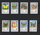 R9546   British Virgin Islands  1991  Butterflies   8v    Mnh