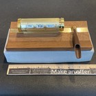 Vtg Brass Gold Tone Mcm Park Sherman Cylindrical Perpetual Desk Calendar Office