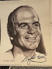 Vtg Gaylord Perry Greg Nettles Cleve  Indians Charles Linnett Print Sketch 8x11   