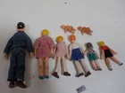 8 Vintage Bendable Family Dollhouse People Mother Father Children Baby