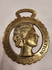 Rare Vintage 1953 Queen Elizabeth Ii Coronation Great Britain Horse Brass