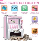 Atm Savings Bank For Real Money For Adults Kids With Card Personal Atm Saving   