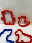 Vintage Mixed Lot Plastic Animal Cookie Cutters Lot Of 9
