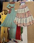 Vintage Paper Dolls Three Sisters 1942 Cut Flocked Clothes Whitman Rare