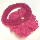 Red Hill Women Girls Large Flower Petal Ponytail Holder Hair Tie Made In Italy