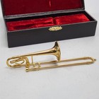 Trombone Miniature Model Musical Instrument Case 14cm