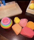 Lot Of Montessori Wooden Block Toys Building Puzzles Kids Educational Learning