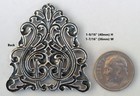  2156 Antiqued  925 Sterling Silver Plated Open Filigree Adornment- 1 Pc