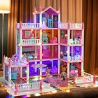 Doll House dream Dollhouse For Girls Pretend-play Diy Dollhouse Kit-4-story 11  