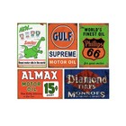 Panguru 35pc Vintage Gas Oil Tin Signs - Retro Garage Decor