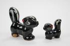Vintage Porcelain Ceramic Mom   Baby Skunk Set Made In Japan