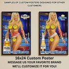 Sexy Pinup Girl Custom Alcohol Poster Any Beer Whiskey Tequila Vodka Brand   399