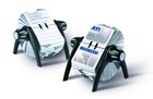 Telindex Rotary Address Card Holder 500 Card Pockets A-z Index Black Plastic