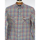 Lion Of Porches Boys 13 14 Multicolor Plaid 100  Cotton Button Down Shirt