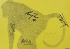 Peter Gabriel Shock The Monkey Autographed Signed Promo Poster W  Band Genesis