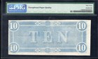 T-68 1864  10 Confederate Currency Pmg 63 Epq Civil War Bill 0064