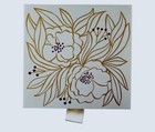 4 Gold White Flower Birthday Gift      Card Money Holder Box Ornament