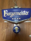 Vintage Burgermeister Beer Lighted Sign Hanging Double Sided  see Description