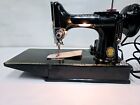 Free Shipping 1957 Singer Featherweight 221 K Sewing Machine Case Acc Serviced 