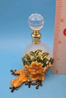 Keren Kopal Perfume Bottle With Frog And Flowers Cr1196 Austrian Crystals