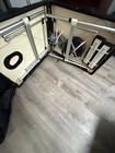 Foldable Portable Black Massage Table W  Face Cradle Headrest Armrests Aluminum