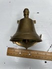 Vintage Brass Nautical Ship Bell With Anchor Wall Mount     Maritime Decor