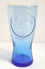 Vtg  1961 Mcdonalds Golden Arches Collectible Blue Drink Glass Souvenir Barware
