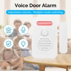 Wireless Door Alarm When Opened Voice Alert Magnetic Sensor Adjustable Volume 