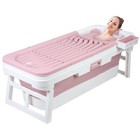 59 Inch Foldable Bathtub  Portable Bathtub For Kids Adult  Large Collapsible Tub