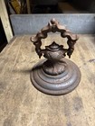 Antique Oak Parlor Wood Stove Ornate Top Topper Finial Urn Cast Iron Parts Usa