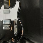 No Logo Tl-style Electric Guitar  Vintage Black Solid Wood  Silver Hardware 
