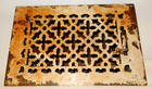 Antique Cast Iron Victorian Heat Grate Vent Floor Register Works  12  X 7-7 8 