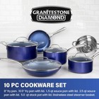 Granitestone Blue 10-piece Nonstick Pots And Pans Cookware Set