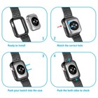 For Apple Watch Series Se 6 5 4 3 2 1 44 40 42 38mm Rugged Clear Case Strap Band