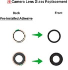 Back Camera Glass Lens Replacement For Iphone 16 Rear 16