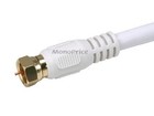 Monoprice 3ft Rg6  18awg  75ohm  Cl2 Coaxial Cable W  F Type Connector - White