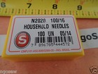 100 Genuine Singer Sewing Machine Needles 15x1 Hax1 Type 2020 Size 14 16