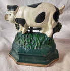 Pair Cast Iron Vtg Pig Book Ends Bookends Piggie Piglet Farm House Country Decor