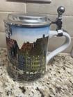Vintage German Beer Stein Der Markt Zu M  nchen Seltmann Pewter Lid Handarbeit